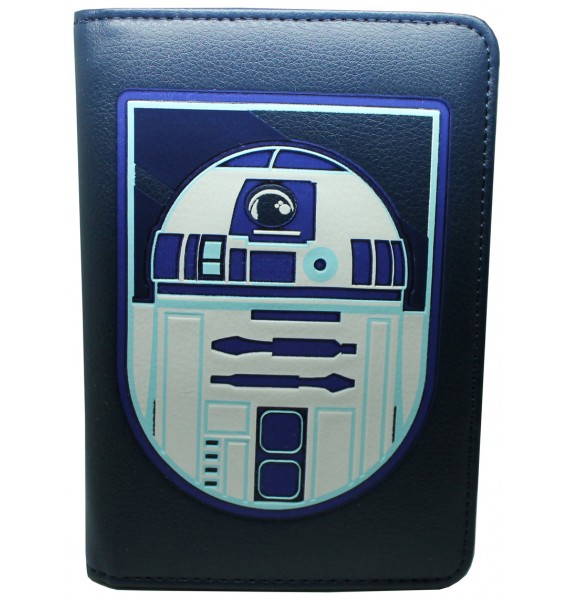 Porta pasaporte R2 D2 de Star Wars Azul