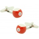 Gemelos para camisa Bola billar 11 Roja 