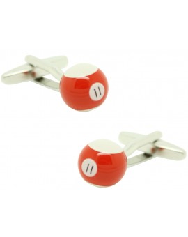 Cufflinks for shirt Ball billiard 11 Red