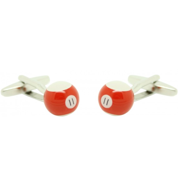 Cufflinks for shirt Ball billiard 11 Red