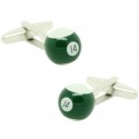 Gemelos para camisa Bola billar 14 Verde 