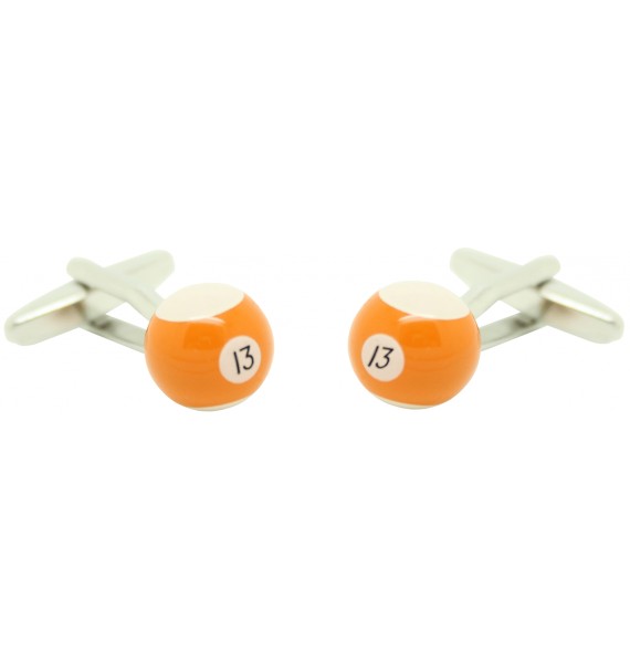 Cufflinks for shirt Ball billiard 13 Orange