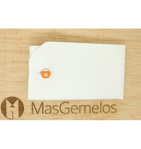 Gemelos para camisa Bola billar 13 Naranja 