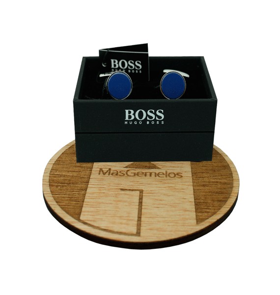 gemelos a medida piedra azul redonda HUGO BOSS