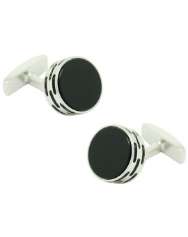 Gemelos Hugo Boss Roundel - Black stone