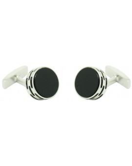 Cufflinks Hugo Boss roundel - black stone 2
