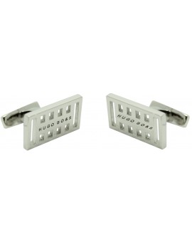 Gemelos Hugo Boss Grid square - plated 2