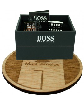 Gemelos Hugo Boss Grid square - plated