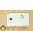 Gemelos Hugo Boss Grid square - plated