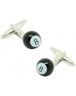 Black Billiard Ball Cufflinks 