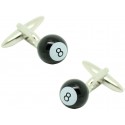 Black Billiard Ball Cufflinks 