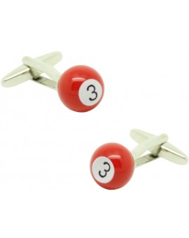 Red Billiard Ball Cufflinks 