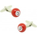 Red Billiard Ball Cufflinks 
