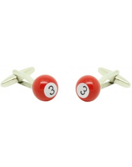Red Billiard Ball Cufflinks  2