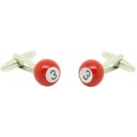 Red Billiard Ball Cufflinks 