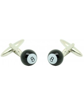 Black Billiard Ball Cufflinks  2