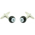 Black Billiard Ball Cufflinks 