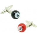 Red and Black Billiard Balls Cufflinks 