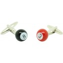 Red and Black Billiard Balls Cufflinks 