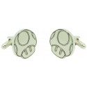 Cufflinks for silver mushroom shirt Super Mario Bros.