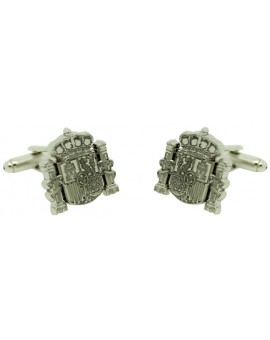 Cufflinks for official shield Spain plated 2