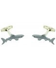 gemelos para boda tiburón blanco 3D