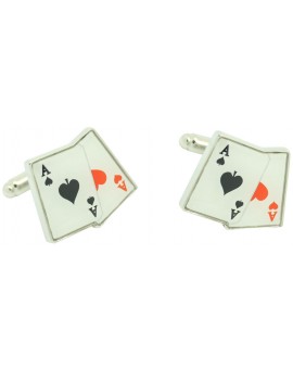 Cufflinks for shirt cards pair of Aces poker 2