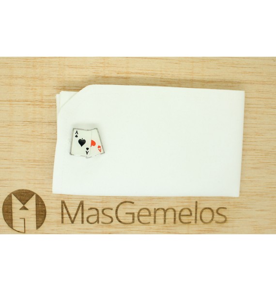 Cufflinks for shirt cards pair of Aces poker