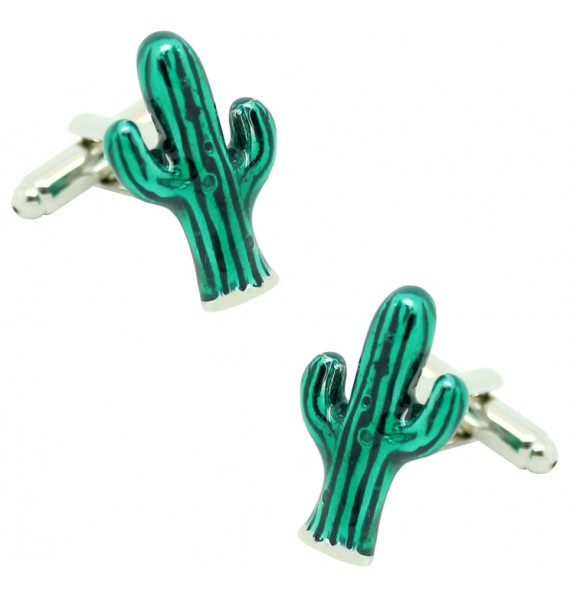 Gemelos para camisa Cactus verde