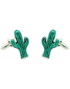  Cufflinks for green Cactus shirt 2