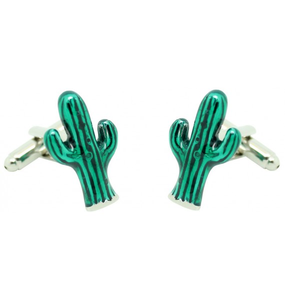  Cufflinks for green Cactus shirt
