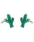 gemelos personalizados cactus verde para camisa
