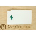 comprar gemelos para boda cactus 3D verde