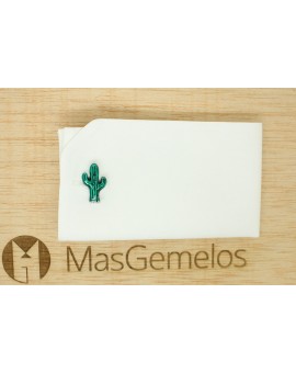 comprar gemelos para boda cactus 3D verde
