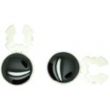 Cubrebotones Roundel ejecutivo plateado - Negro