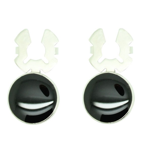 Executive Roundel Button Covers Plated - Black