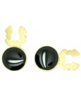 Executive Roundel Button Covers Golden - Black
