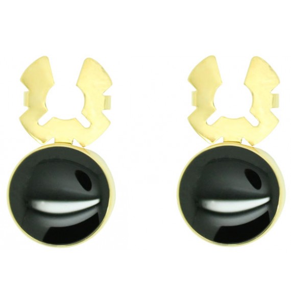 Cubrebotones Roundel ejecutivo dorado - Negro