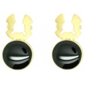 Cubrebotones Roundel ejecutivo dorado - Negro