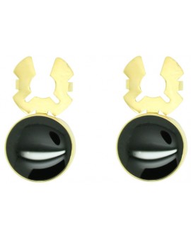 Cubrebotones Roundel ejecutivo dorado - Negro