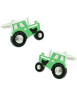 Gemelos para camisa Tractor verde agricola