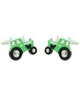 Gemelos para camisa Tractor verde agricola