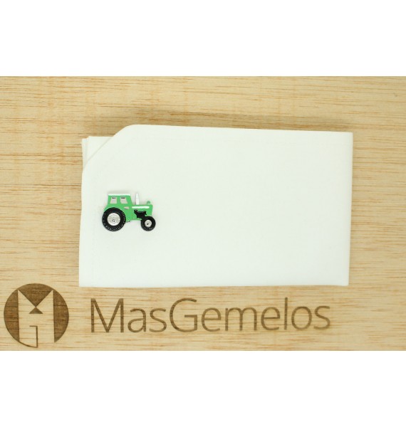 Cufflinks for shirt Agricultural green tractor