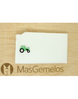 Gemelos para camisa Tractor verde agricola