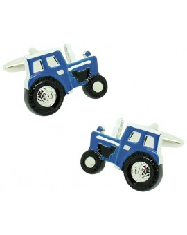 Gemelos para camisa Tractor azul agricola