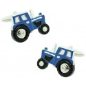 Gemelos para camisa Tractor azul agricola
