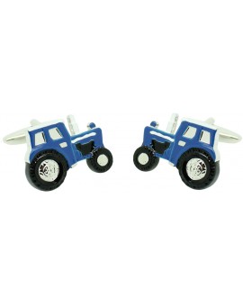 Gemelos para camisa Tractor azul agricola 2