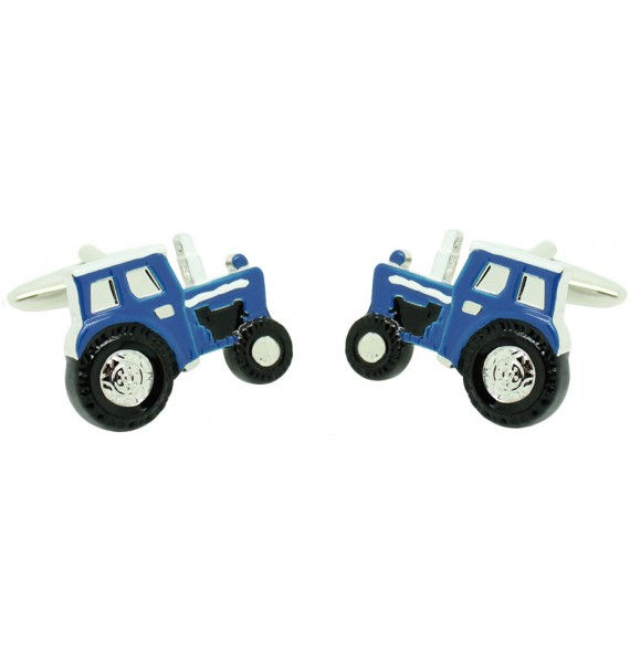 Gemelos para camisa Tractor azul agricola