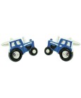Gemelos para camisa Tractor azul agricola