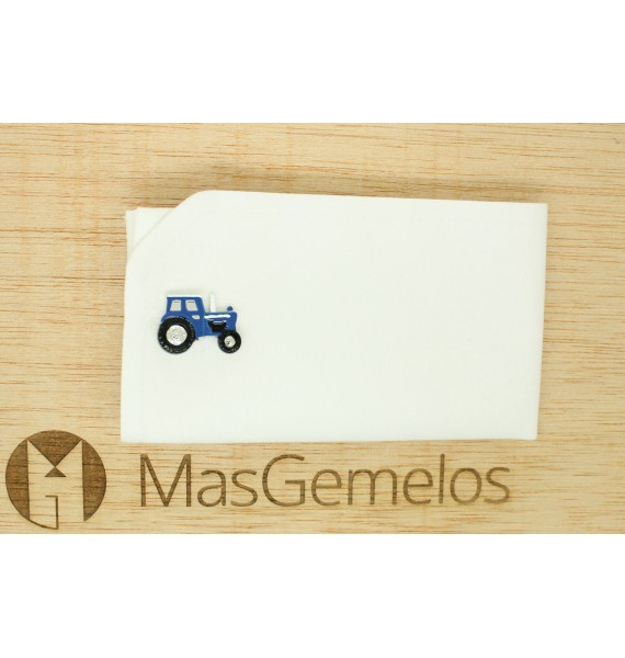Cufflinks for shirt Agricultural blue tractor